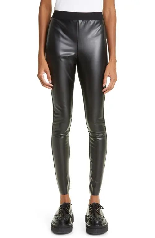 Sacai Faux Leather Leggings in Black at Nordstrom, Size 3 | Nordstrom