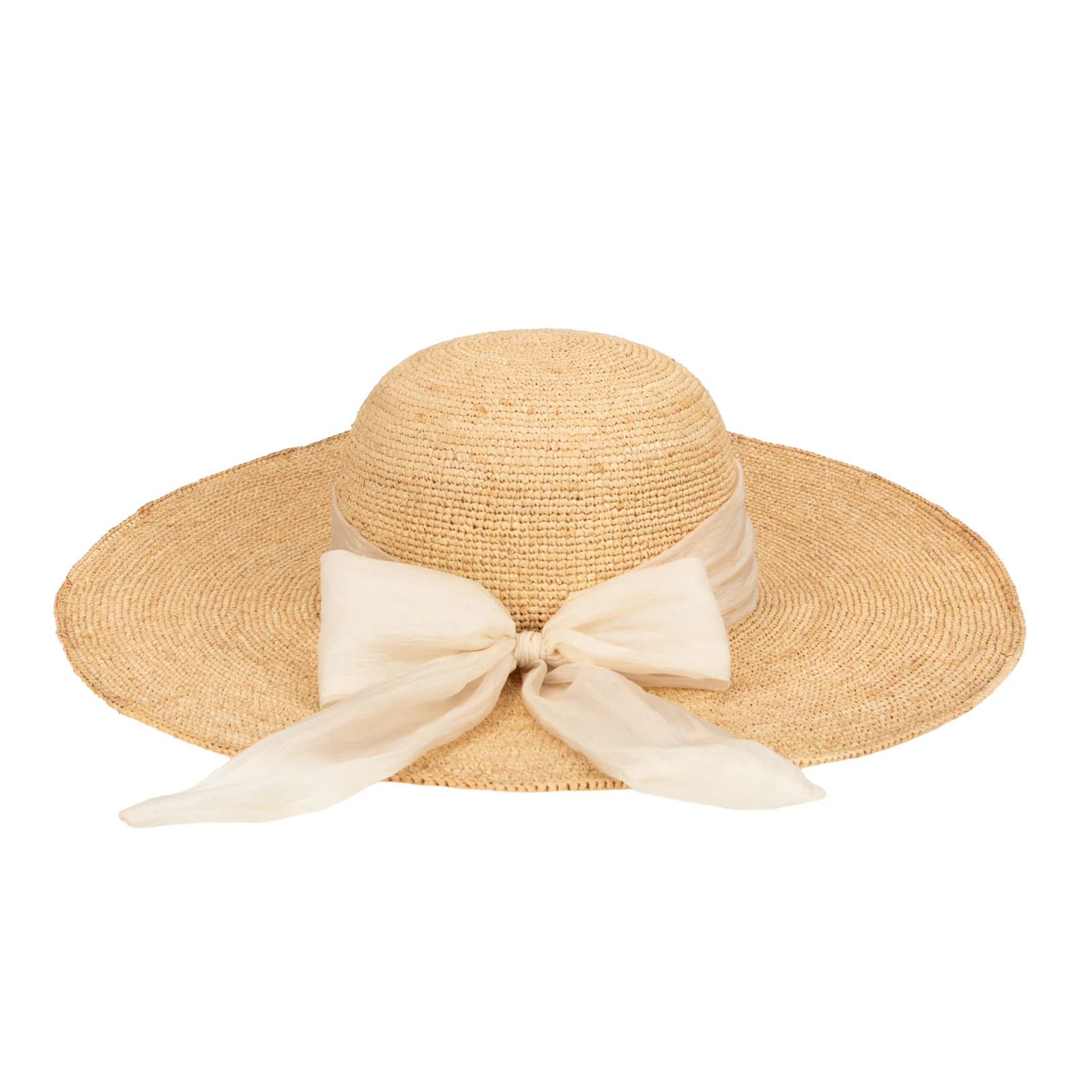 The Lily - Fine Raffia Straw Round Crown | San Diego Hat Company