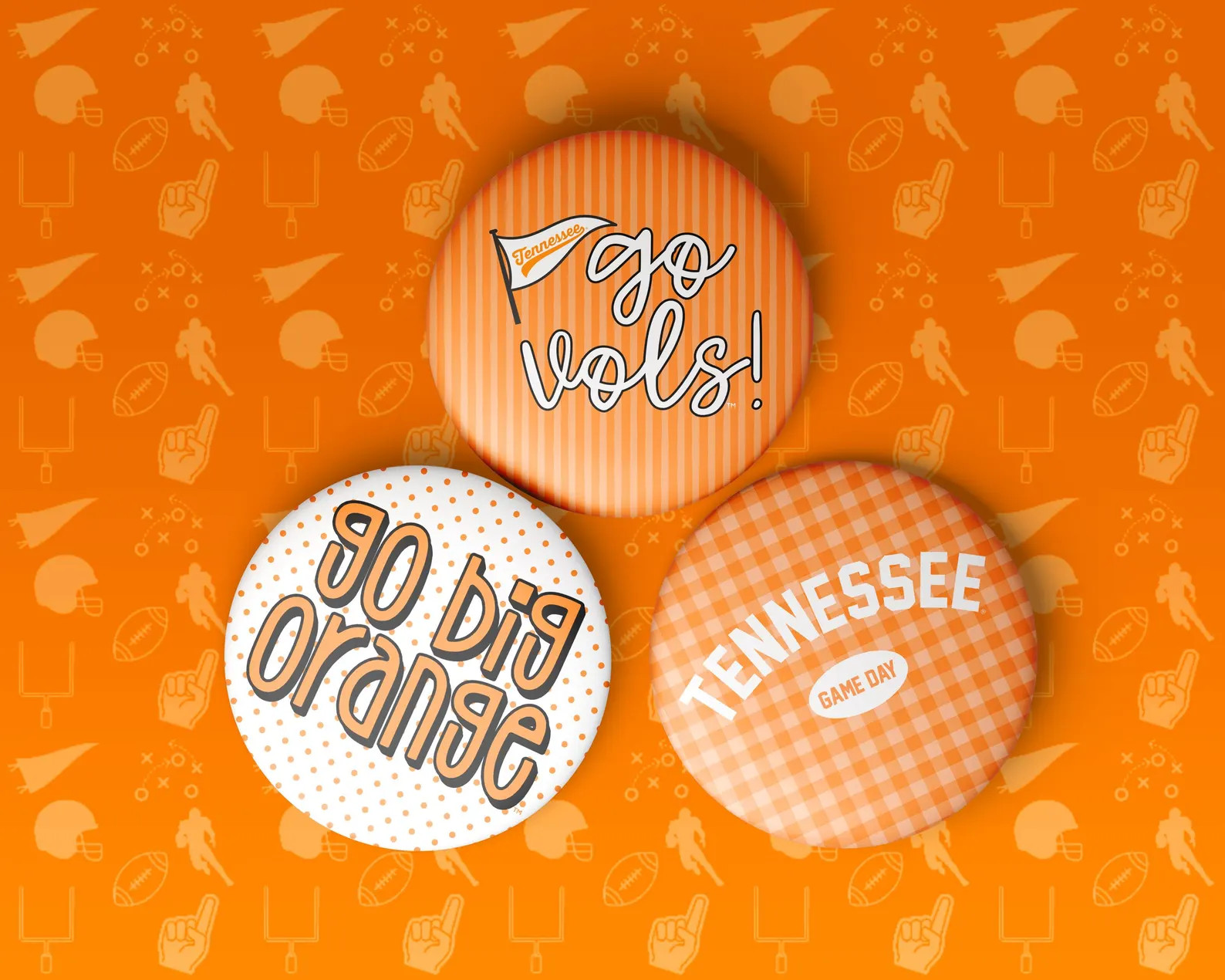 Tennesee Volunteer Game Day Buttons | Gameday Pins | College Football | Tailgate Buttons | Gameda... | Etsy (Global)