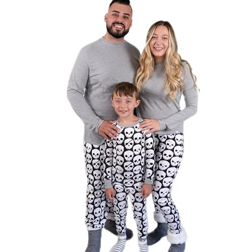 HonestBaby 2-Piece Family Matching Holiday Pajamas Organic Cotton for Men, Women, Kids, Toddlers, Baby Boys, Girls, Unisex Pets, Happy Skulls | Amazon (US)