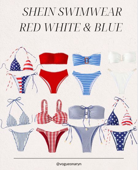 Shein vacation , shein style , shein vacation outfits , memorial weekend swimwear , red white and blue swimwear 

#LTKswim #LTKfindsunder50 #LTKSeasonal