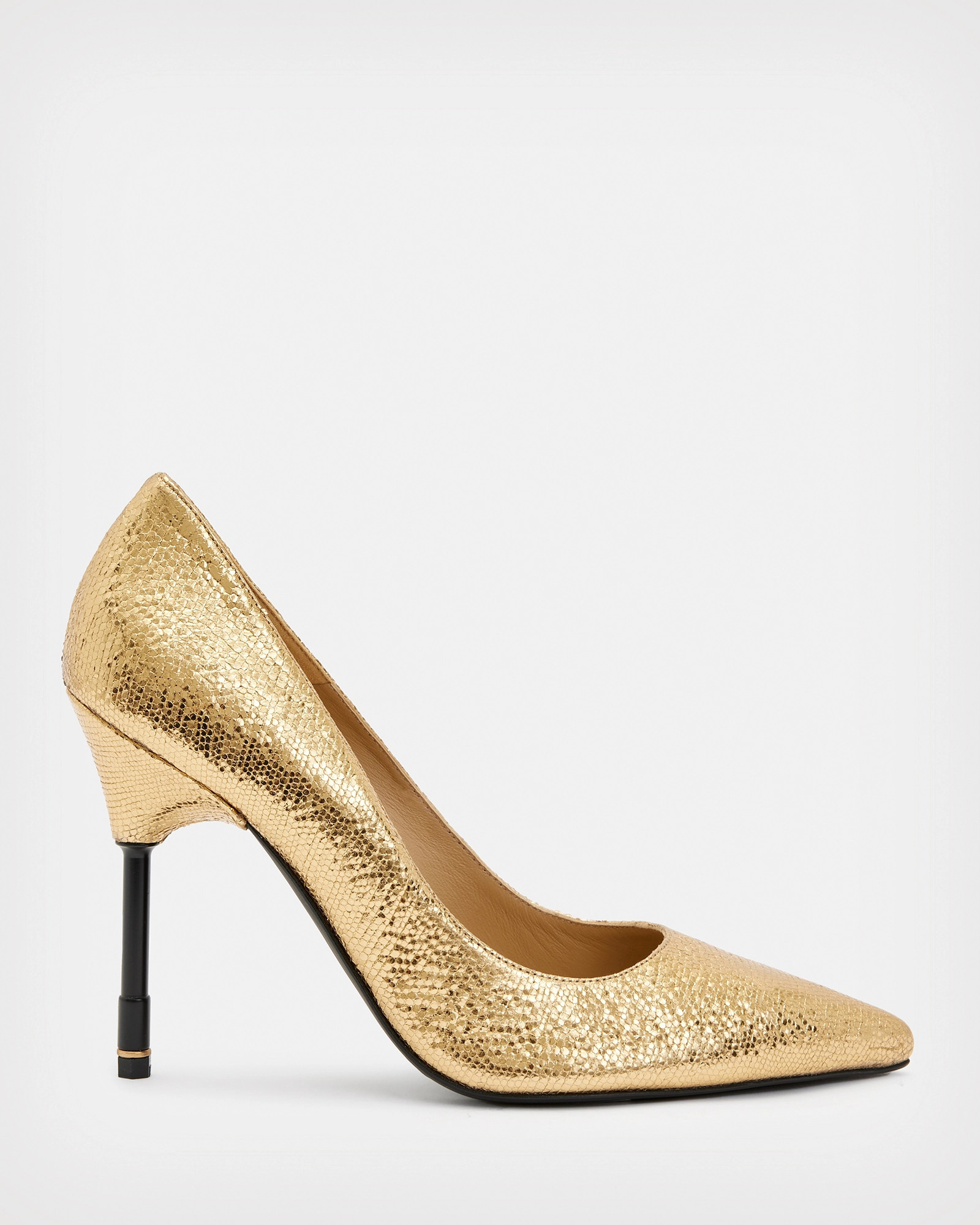 Nova Leather Metallic Court Shoes | AllSaints US