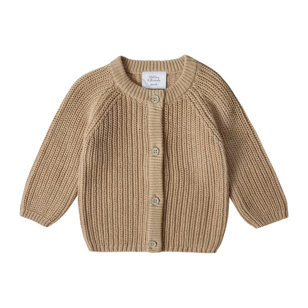 Stellou & friends 100% Cotton Chunky Ribbed Knitted Cardigan for Boys & Girls Ages 0-6 Years | Amazon (US)