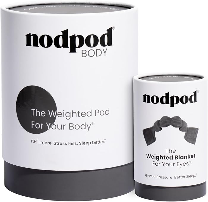 Nodpod Weighted Blanket & Sleep Mask Bundle – Ultra-Soft Body Blanket with Glass Beads + Light-... | Amazon (US)