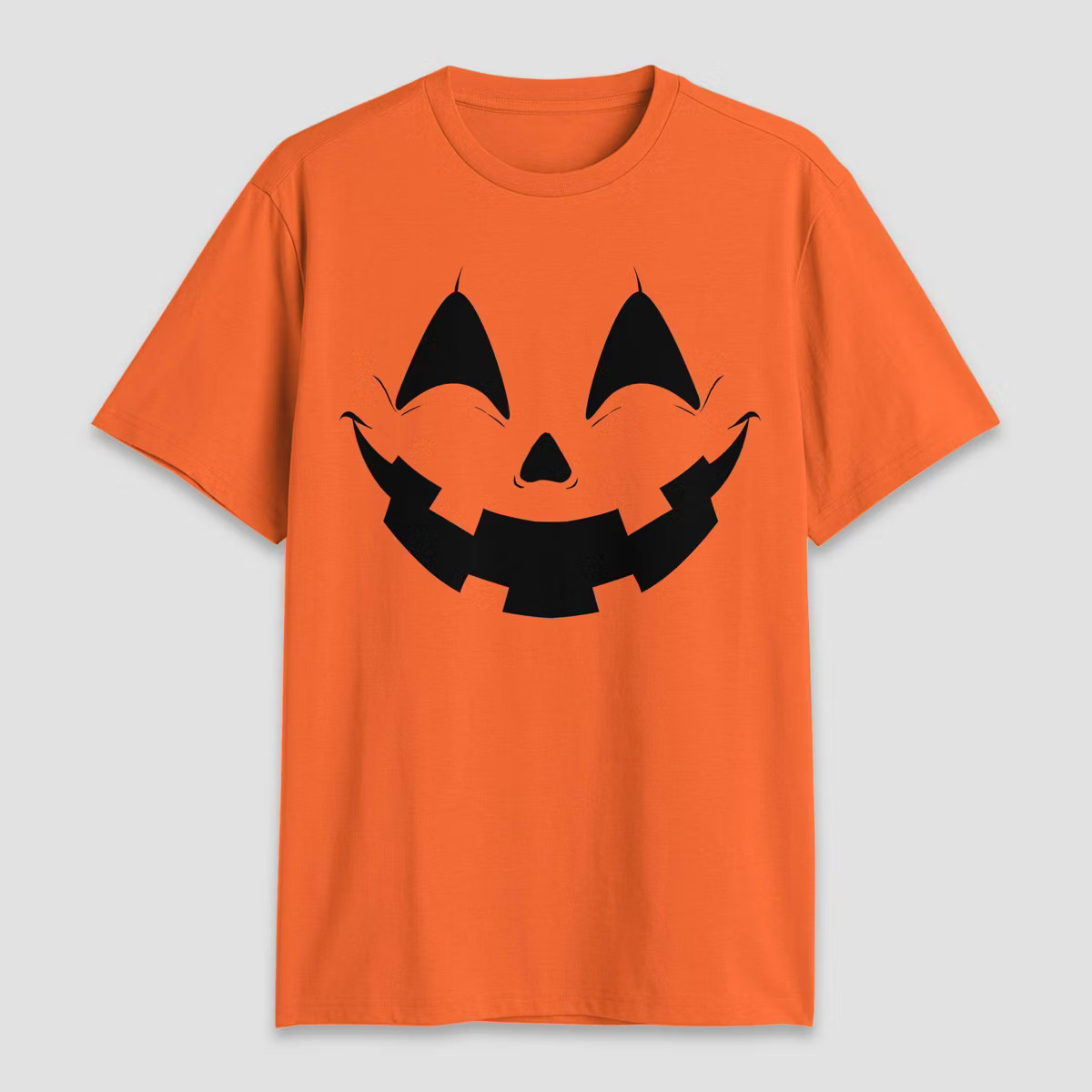 Men's Pumpkin Face Short Sleeve Graphic T-Shirt - Orange | Target