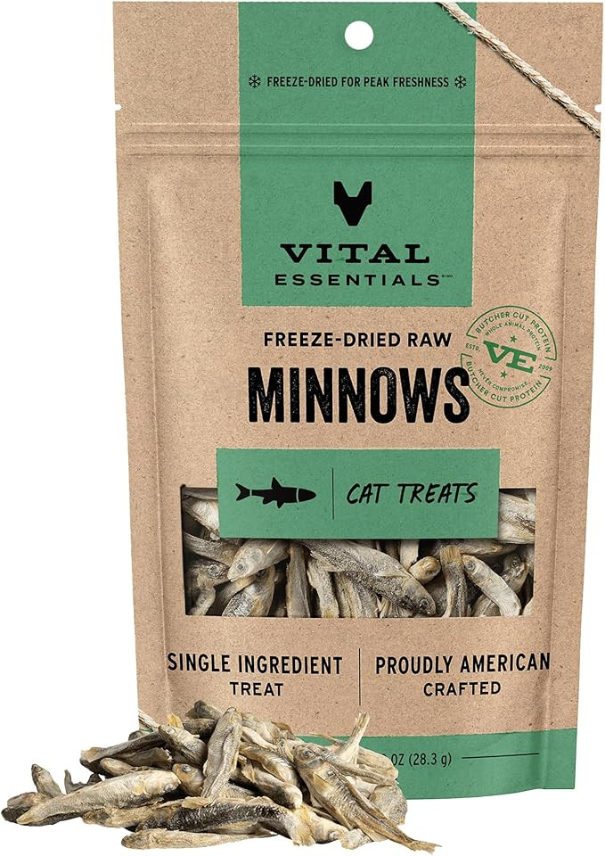 Vital Essentials Minnows Cat Treats, 1 oz | Freeze-Dried Raw | Single Ingredient | Grain Free, Gl... | Amazon (US)