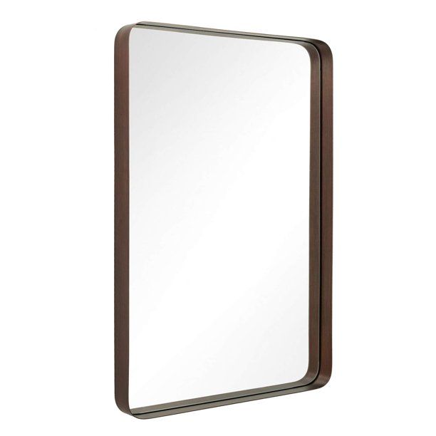 Andy Star Wall Mirror For Bathroom, Black Rectangular Mirror, 24x36 Inch, 2 Inch Deep | Walmart (US)