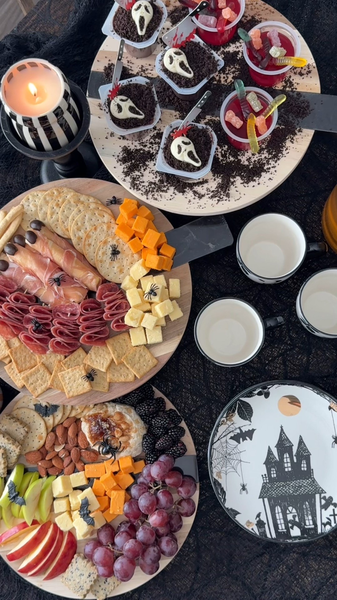 I love these vintage plates and mugs and the charcuterie boards are perfect for layering on your table! Also added a little candlelight with a couple of my new favorite candles! 

#LTKHome #LTKHalloween