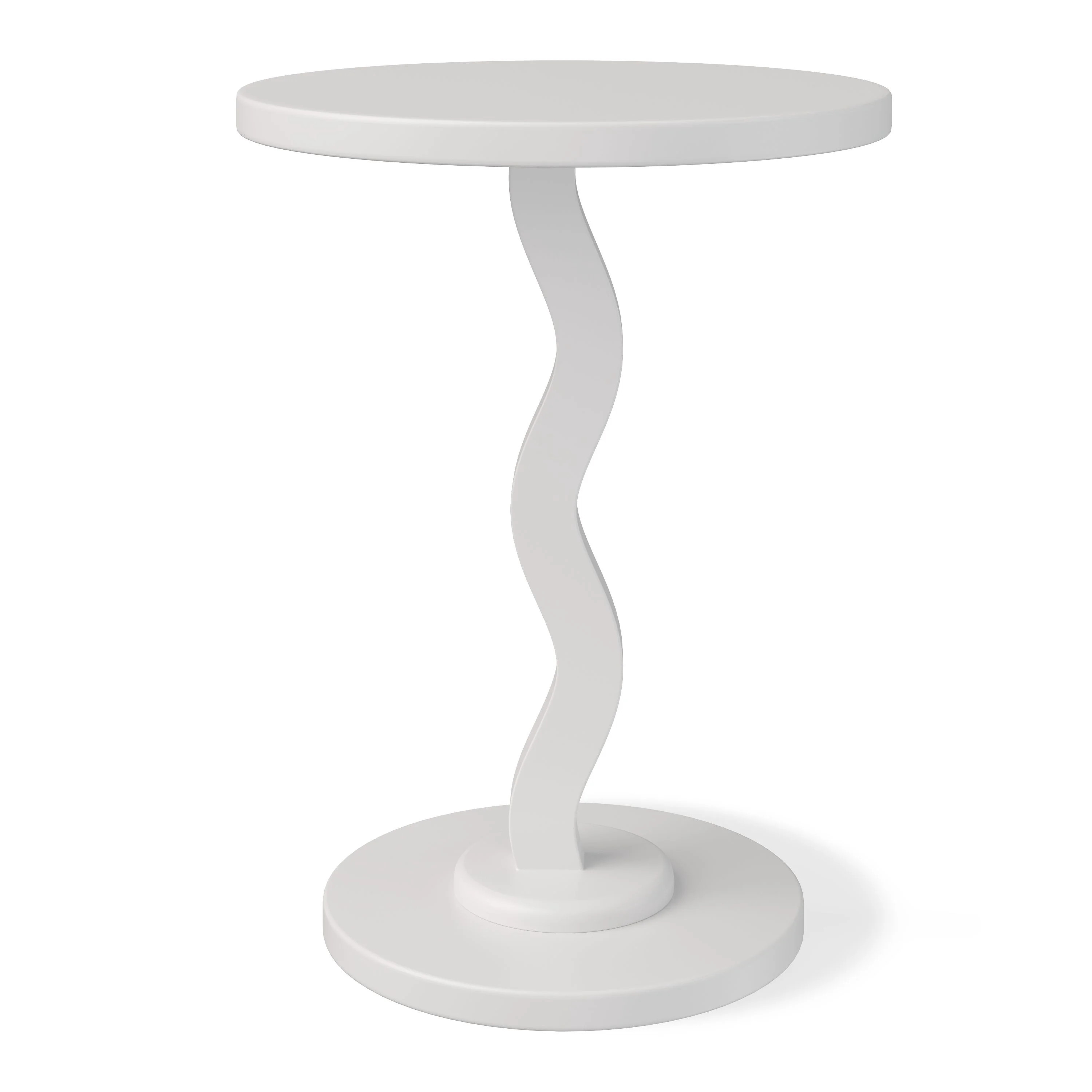 Mainstays Kids Wood Wavy Nightstand Side Table, White | Walmart (US)
