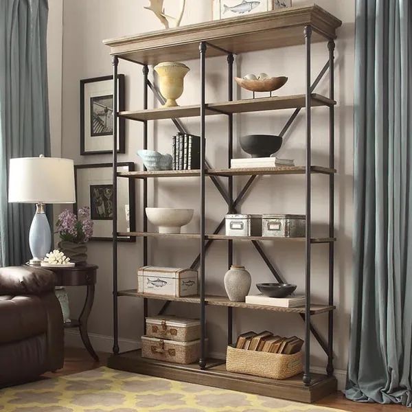 Barnstone Cornice Double Shelving Bookcase by iNSPIRE Q Artisan | Bed Bath & Beyond