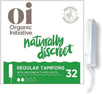 Oi | Organic Initiative - Tampons | Regular Absorbency | Organic Cotton, Unscented | Toxin Free, ... | Amazon (US)