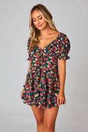 BuddyLove | Tammy Ruffle Mini Dress | Botanical | BuddyLove