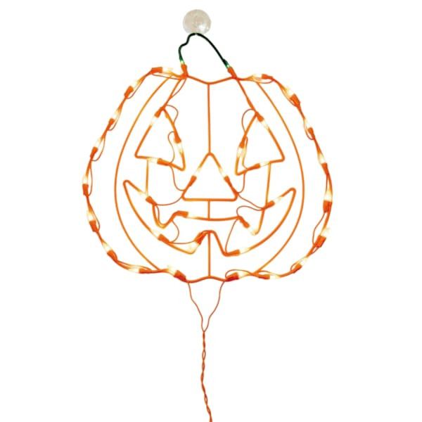 Pre-Lit Jack-o'-lantern Window Light, 16" | At Home
