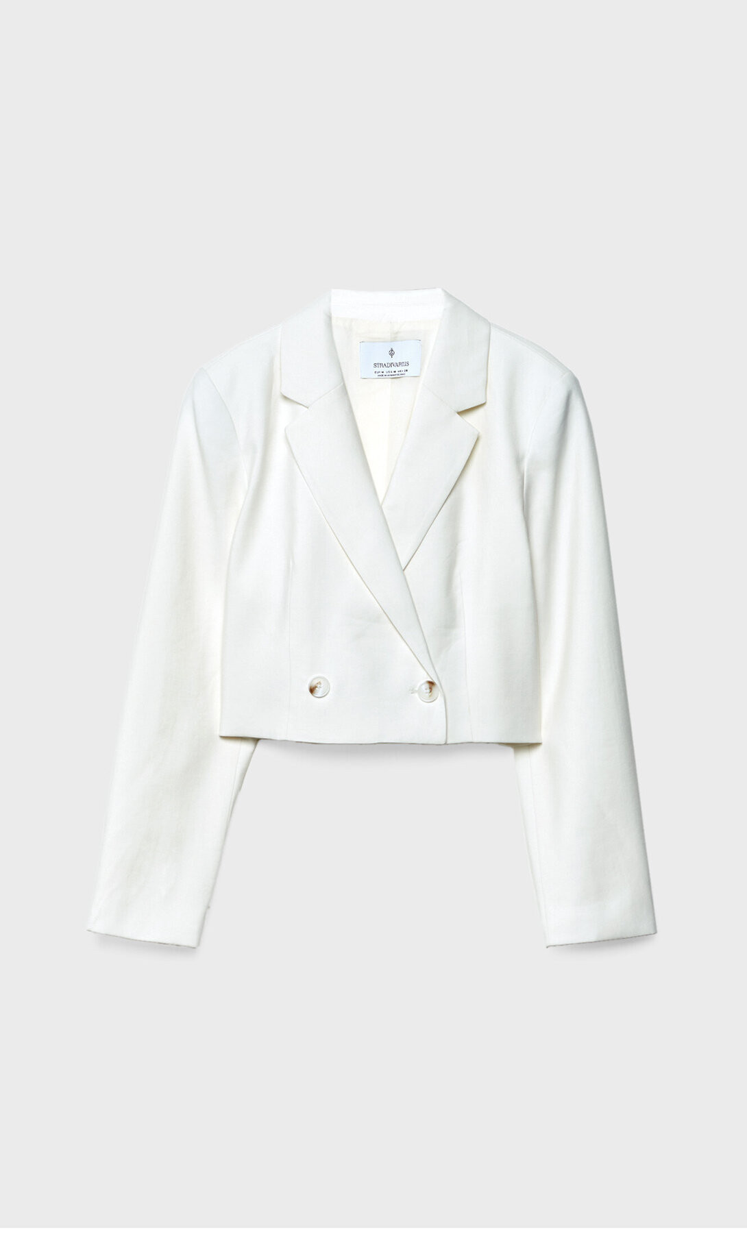 Flowing cropped blazer - Women's fashion | Stradivarius United Kingdom | Stradivarius (UK)