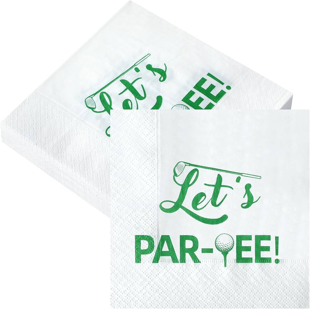 MotiMind 100 Pcs Golf Napkins 5x5" Disposable Golf Cocktail Napkins Hole in One First Golf Paper ... | Amazon (US)