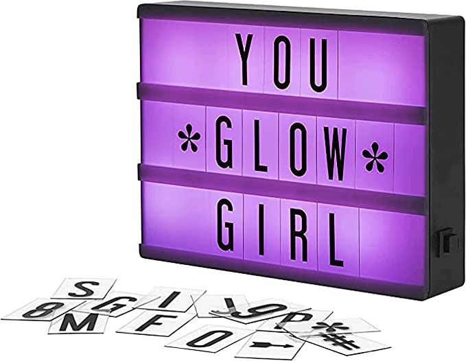 My Cinema Lightbox - The Mini Cinema Lightbox, LED Changeable Quote Sign To Create Personalised M... | Amazon (US)