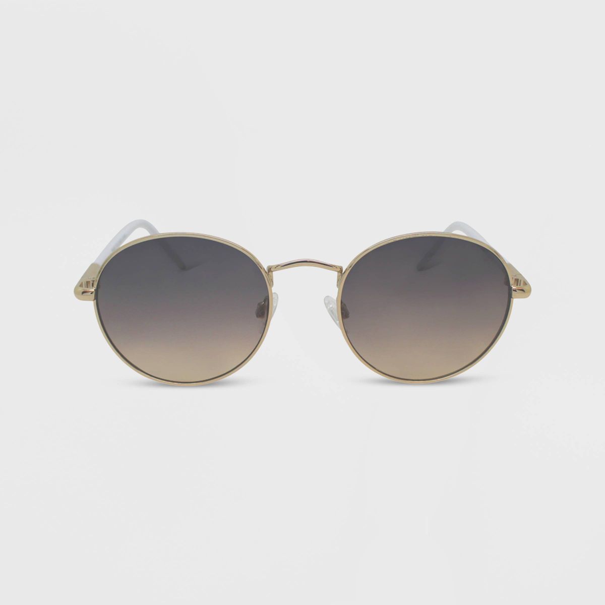 Women's Plastic Metal Combo Round Sunglasses - Wild Fable™ Gold/White | Target