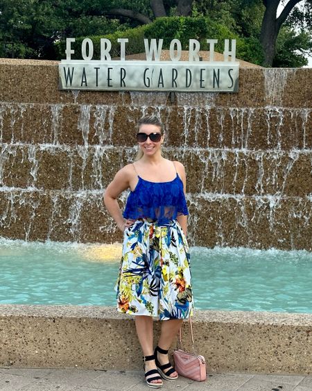 Visiting the beautiful water gardens in downtown Fort Worth, Texas! It’s a hot one and this outfit was the perfect way to keep cool 😎 

#LTKstyletip #LTKunder50 #LTKtravel