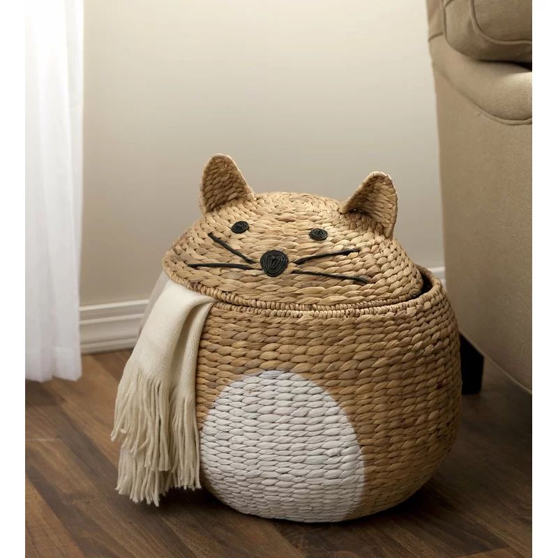 Woven Cat Shaped Storage Basket | Wayfair North America