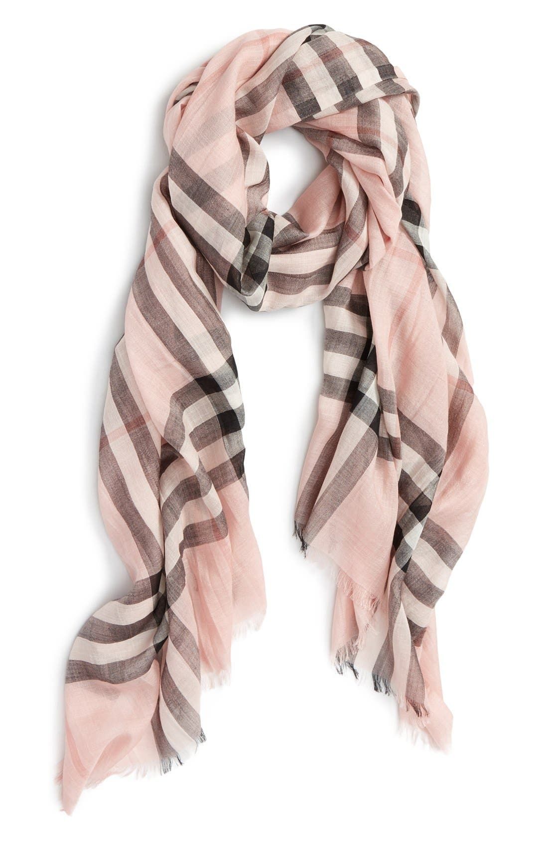 Giant Check Print Wool & Silk Scarf | Nordstrom