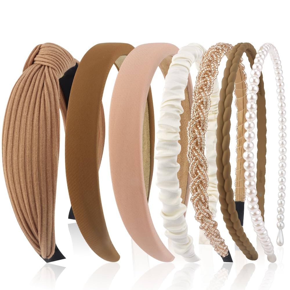 AHONEY 7 Pack Headbands for Women Girls Headbands Trendy Non Slip Hairbands Fashion Hair Accessor... | Amazon (US)