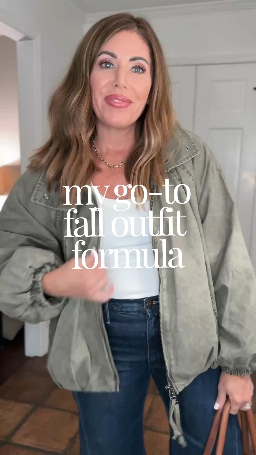 new jeans and jackets for fall. one of my favorite outfit formulas because its super easy, always looks polished and you can change the look with the jacket, shoes and accessories.

I wore the same jeans, tank and bag on most of these looks, but you can easily change it up by switching out the shoes and bags.

These jeans are worth every penny and the cost per wear outweighs the splurge because once you put these on, you will want to reach for them over and over!  they are super flattering and comfy, and they can be dressed up or down. This new dark wash is so beautiful for fall. I am wearing a size 30

tank is m/l

jackets: 1-medium, 2-medium (from @Zara  and I cannot link it, so I linked a very similar option from Amazon), 3-medium, 4-large, 5-medium

@abercrombie

Over 40 style, fall outfits women, mom style, autumn outfits, date night outfits, fall fashion haul