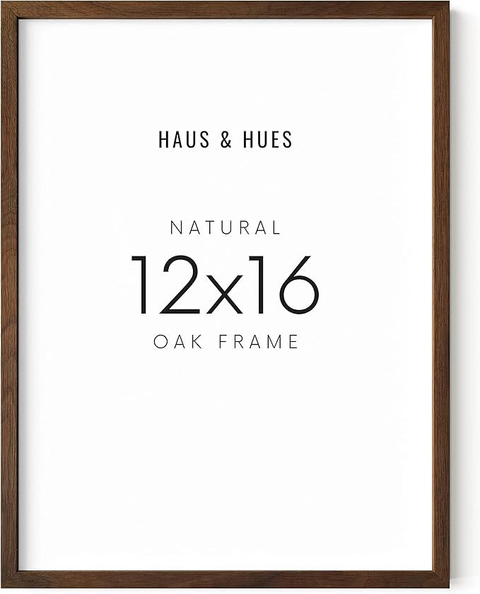 Haus and HUES Walnut 12x16 Picture Frame - Rustic Natural Wood Wall Art Display - Brown 12x16 Fra... | Amazon (US)