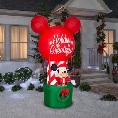 Gemmy Mickey Mouse 83.86-in Freestanding Inflatable with White LED Lights | Lowe's