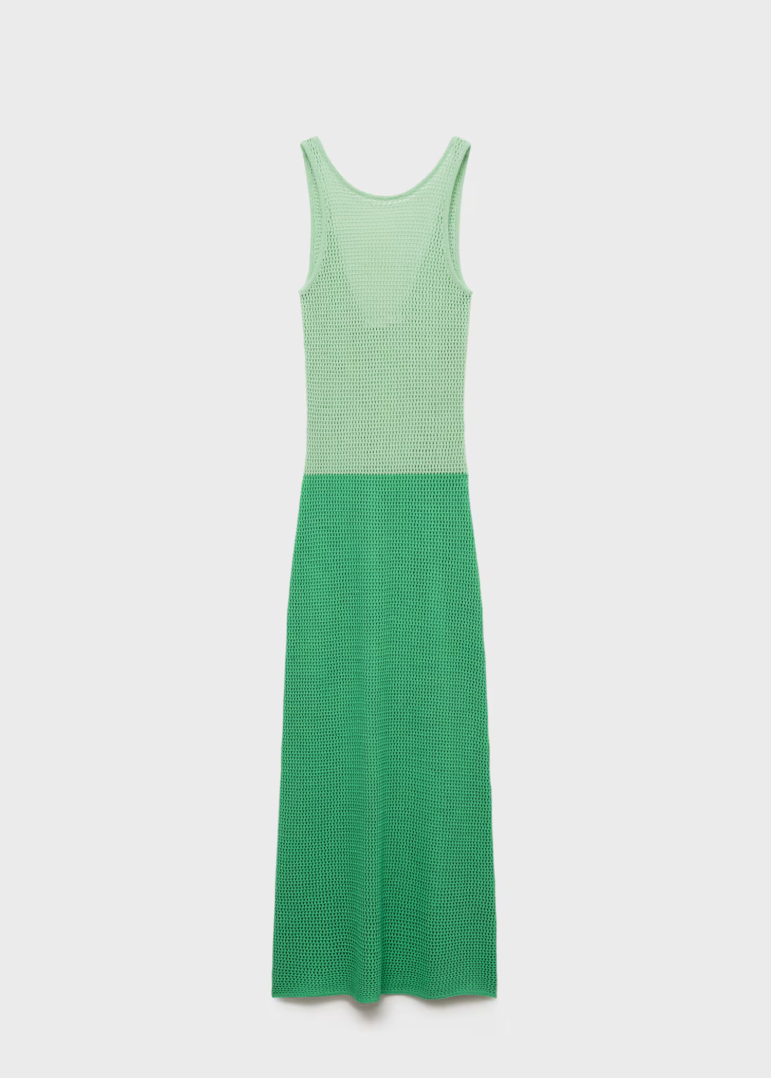 Long two-tone crochet dress - Women | MANGO USA | Mango (US/MX/AU)