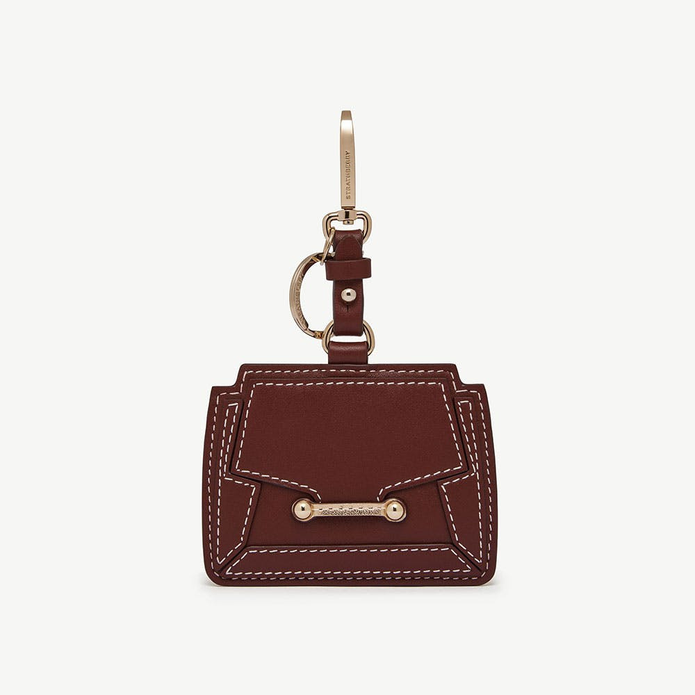 Strathberry - Mosaic Cardholder Charm - Red / Burgundy | Strathberry