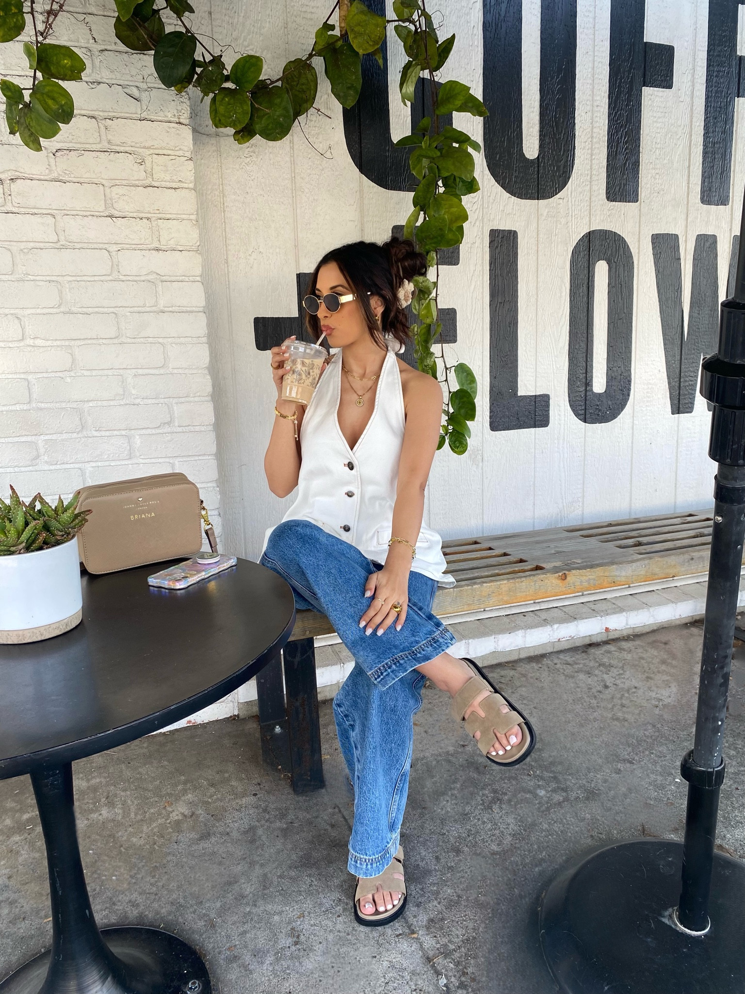 Coffee shop look, open back top ✨

#LTKbeauty #LTKstyletip #LTKfindsunder100