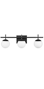 ZSMIHDOH Black Bathroom Light Fixtures Over Mirror, 2-Lights Bathroom Vanity Light Fixtures with ... | Amazon (US)
