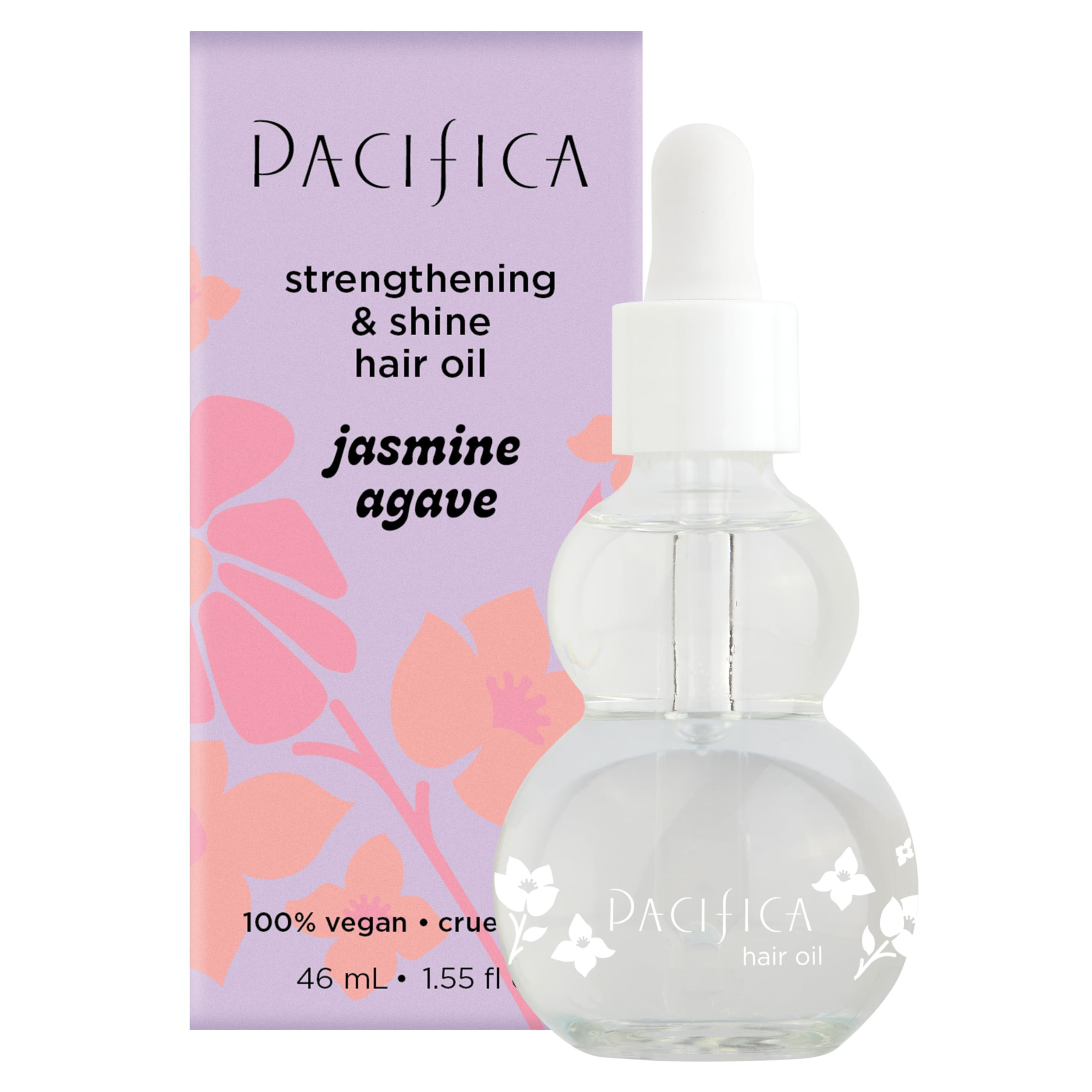 Pacifica Jasmine Agave Glossing Hair Oil 2oz – Shine & Frizz Control Serum, Lightweight Treatme... | Amazon (US)