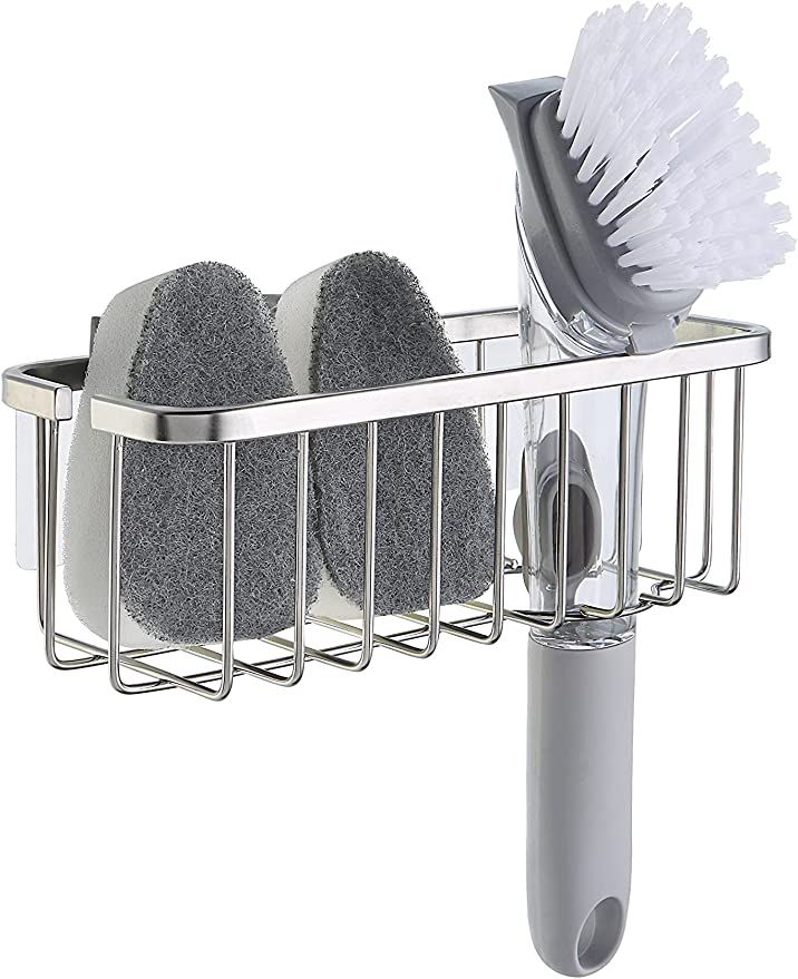 SunnyPoint NeverRust Deluxe Kitchen Sink Suction Holder for Sponges, Scrubbers, Soap, Kitchen, Ba... | Amazon (US)