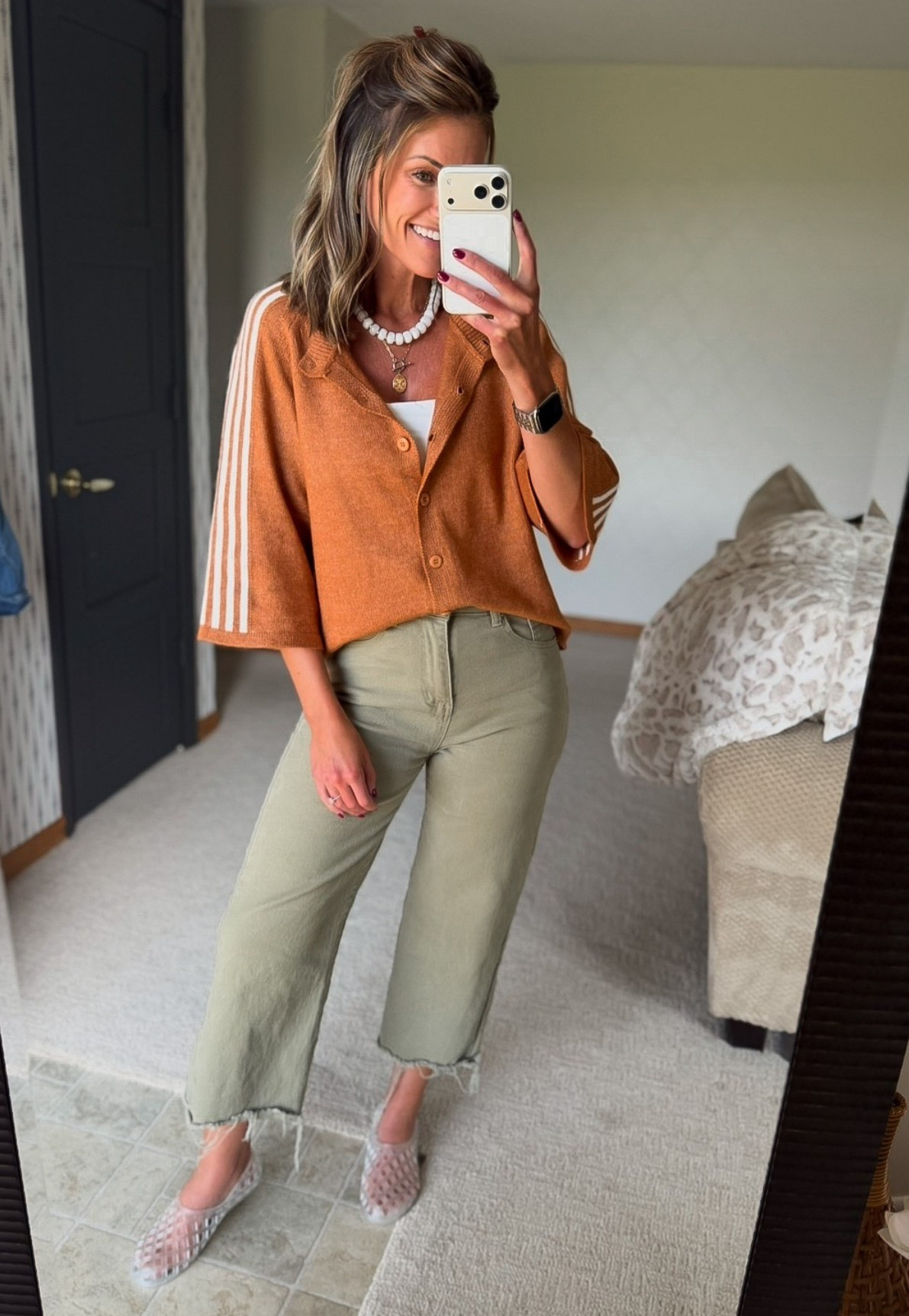Amazon head to toe. 
Sweater / small
Pants/ 6

#LTKSeasonal #LTKOver40