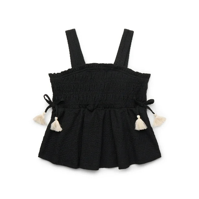 Wonder Nation Girls Tie Smocked Tank Top, Sizes 4-18 & Plus | Walmart (US)