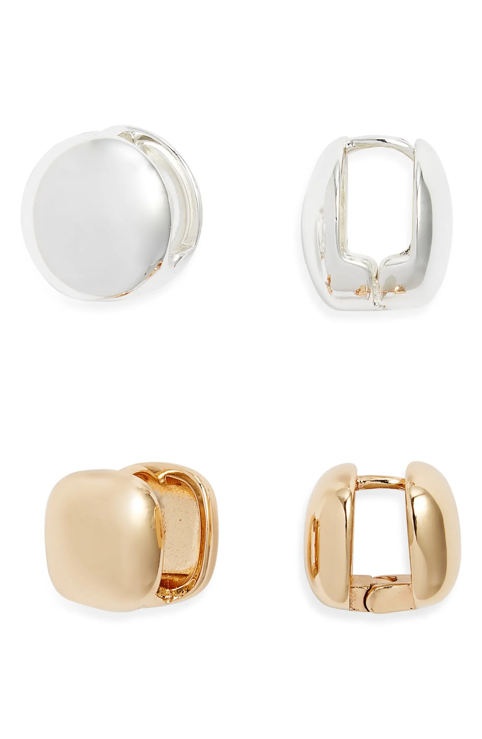 Set of 2 Orb Huggie Earrings | Nordstrom