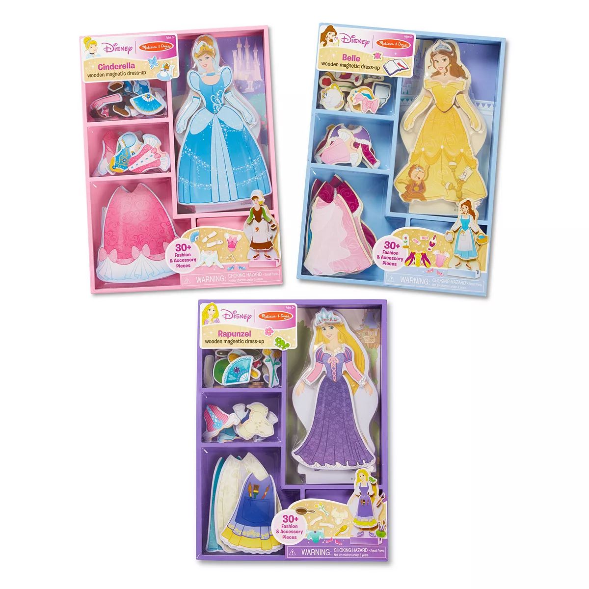 Disney's Cinderella, Belle & Rapunzel Magnetic Dress Up Bundle by Melissa & Doug | Kohl's