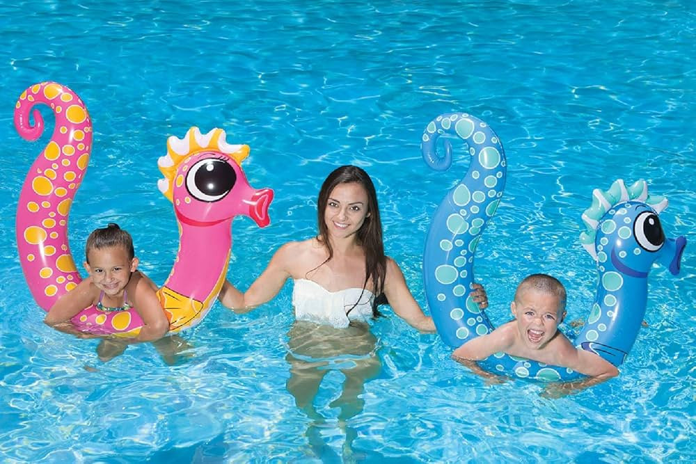 Poolmaster Swimming Pool Noodle Floaties for Kids, Seahorse, 2 Pack | Amazon (US)