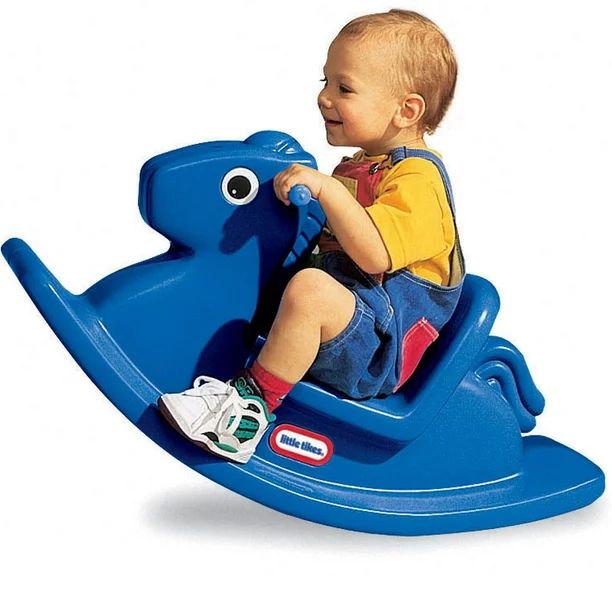 Little Tikes Rocking Horse in Blue, Classic Indoor Outdoor Toddler Ride-on Toy - For Kids Boys Gi... | Walmart (US)