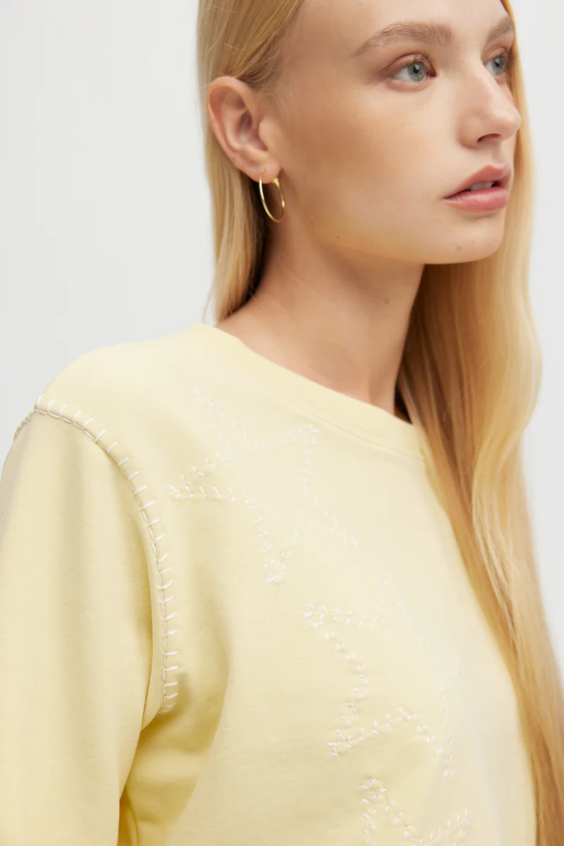 WHIPSTITCH STARS - Straight Round Neck Sweatshirt | CHRLDR