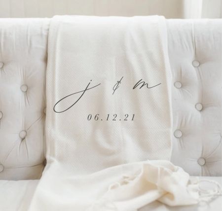 Engagement gift idea: blanket by DWELLhomeshoppe

Throw Blanket | Personalized | Two Initials and Date | engagement gift | wedding gift | housewarming gift | decorative blanket | birthday gift

Follow my shop @tietheknotinstyle on the @shop.LTK app to shop this post and get my exclusive app-only content!

#liketkit 
@shop.ltk
https://liketk.it/4FReF

#LTKGiftGuide #LTKHome #LTKWedding #LTKGiftGuide #LTKWedding #LTKHome