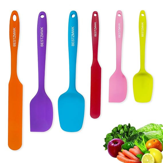 Silicone Spatula - 6 Spatulas Silicone Heat Resistant - Mini Rubber Spatula Set - Cooking Spatula... | Amazon (US)