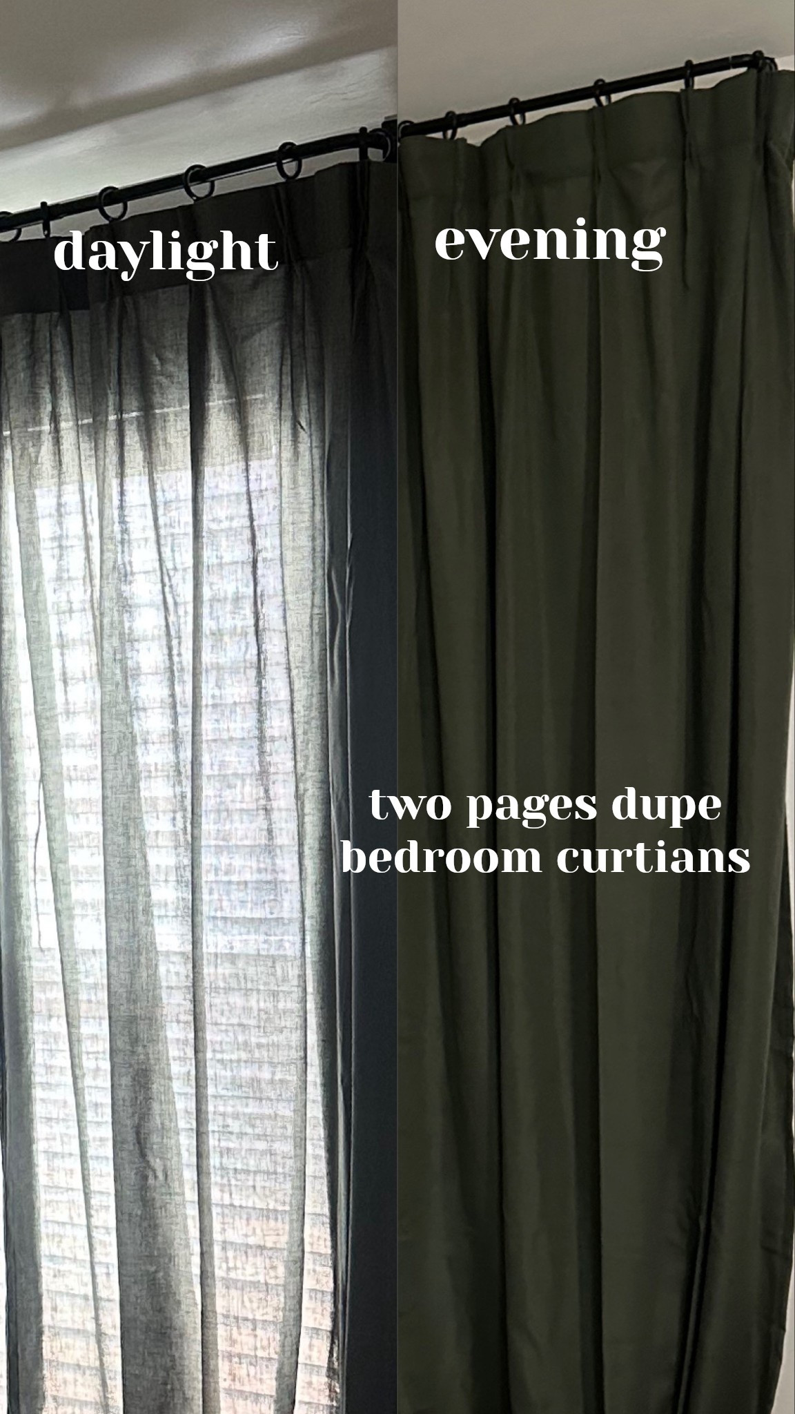 an affordable alternative to the viral -two pages- curtain brand. full light shows through, the fabric isn’t highest quality, but it’s the same look for less & I’ll be keeping them!!! 

#LTKHome #LTKFindsUnder100 #LTKU