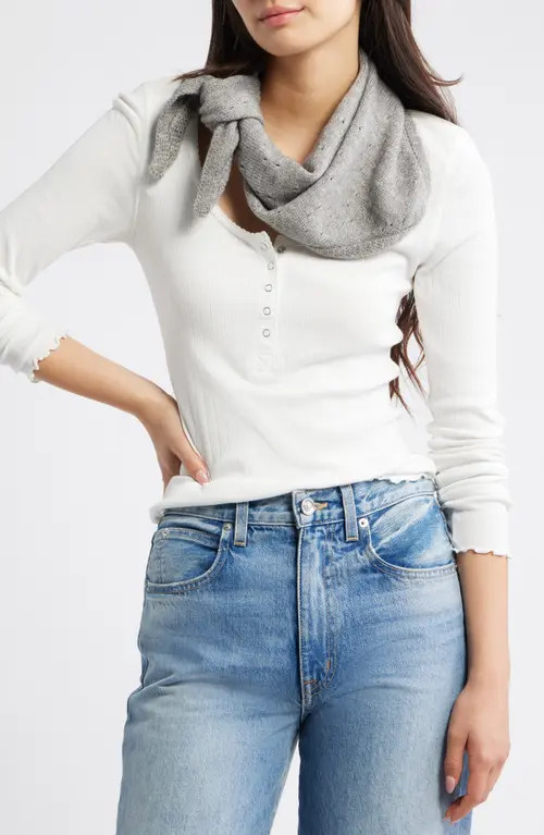 Free People Essential Triangle Scarf in Grey at Nordstrom | Nordstrom