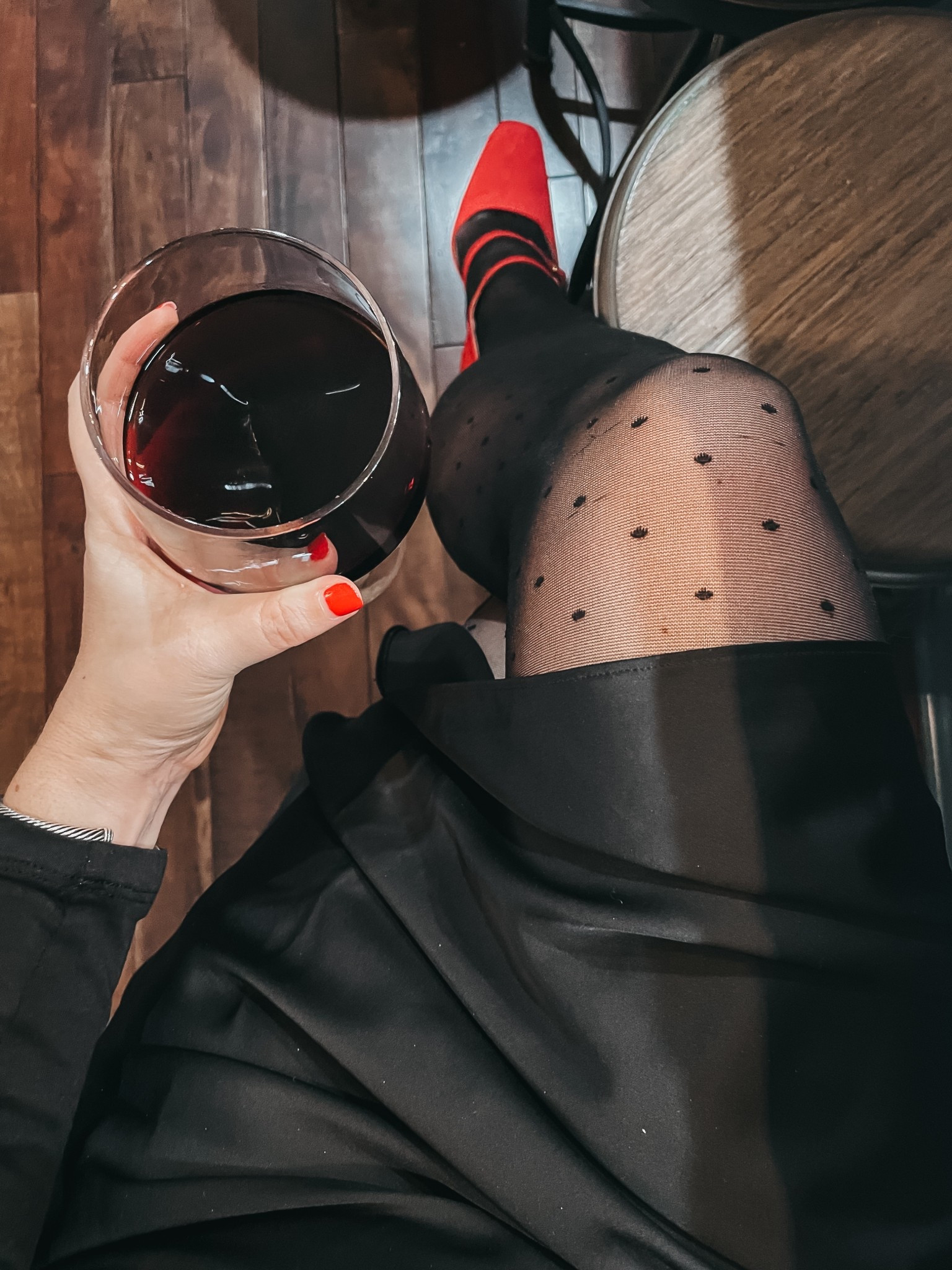 pops of red for a festive holiday look! silk midi skirt, polka dot tights and a red heel are a fave combo. winter outfit, holiday outfit | gift guide for her
gifts for her
christmas outfit women
holiday outfits womens
winter white outfits
new years eve outfits
christmas party outfit

#LTKootd #LTKHoliday #LTKOver40