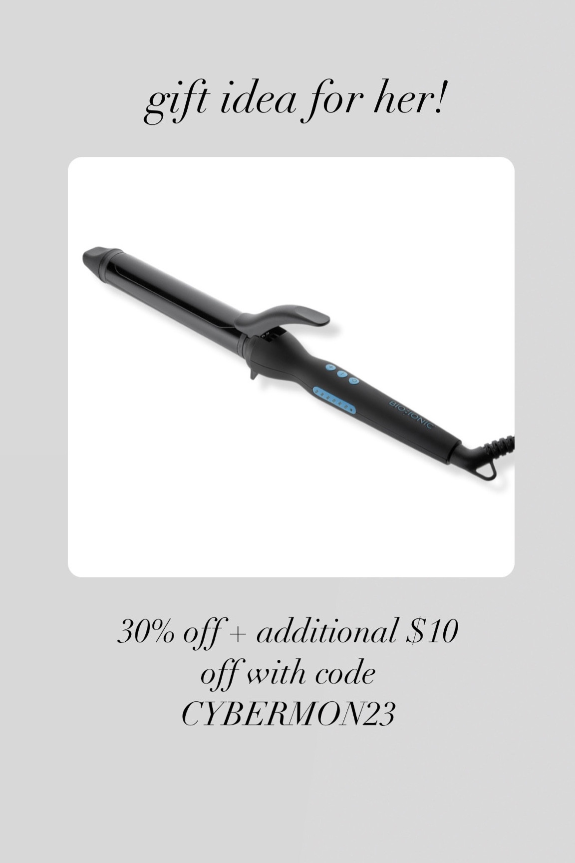 30% off the viral curling iron plus an extra $10 off with code CYBERMON23

#LTKCyberWeek #LTKHoliday #LTKGiftGuide