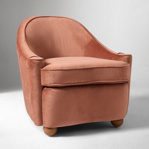 Pierce &amp; Ward Curved Slipper Chair | West Elm (US)