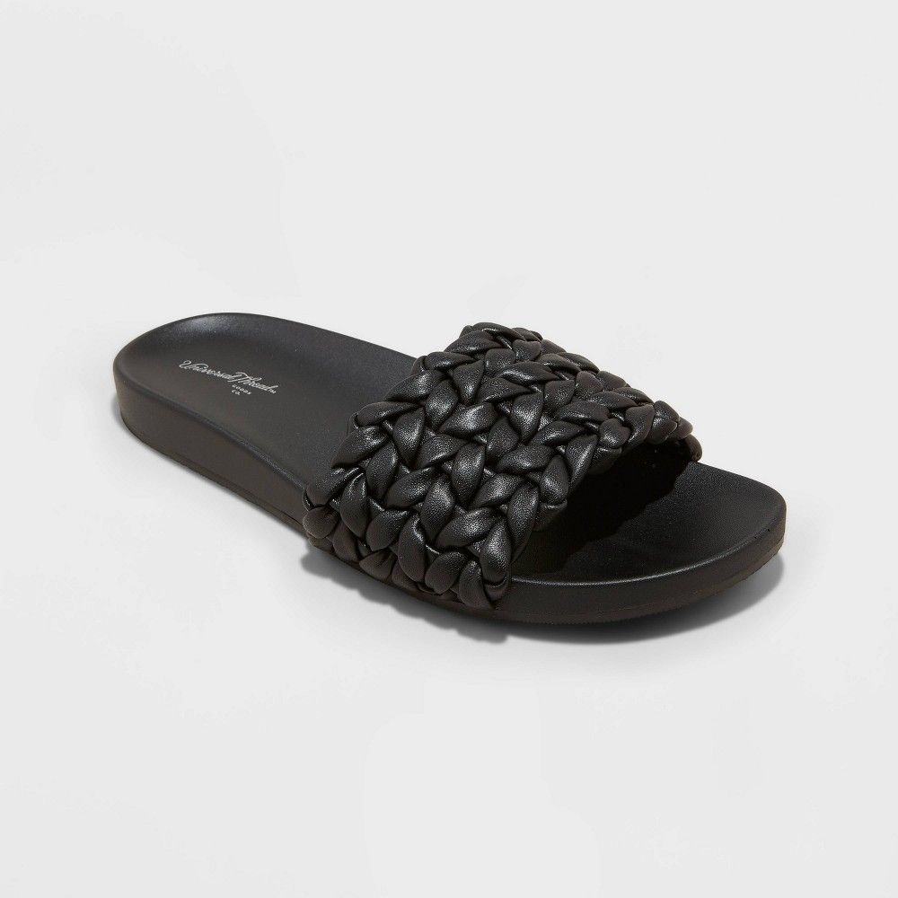 Women's Renae Slide Sandals - Universal Thread Black 11 | Target