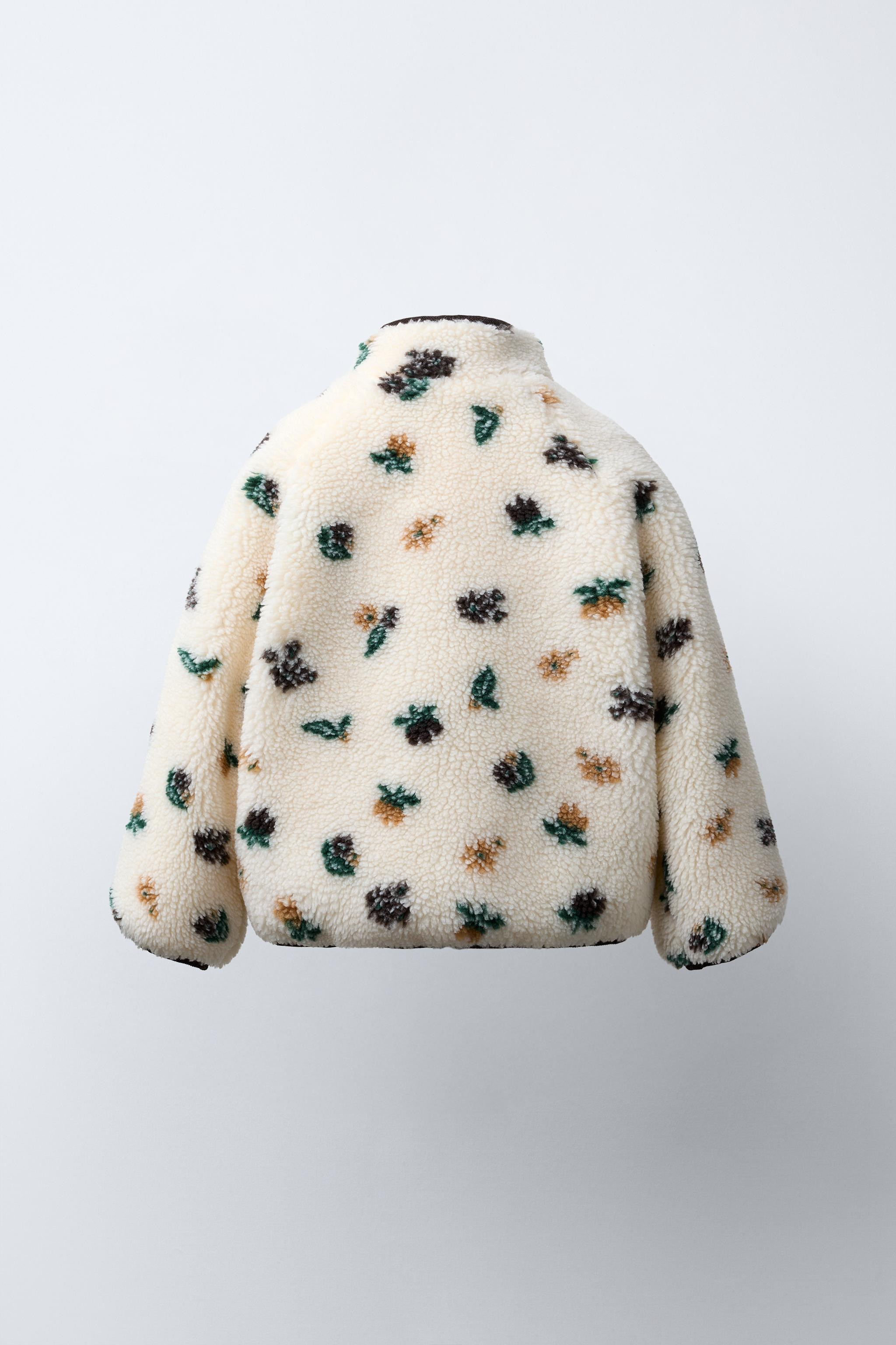 FLEECE FLORAL JACKET | Zara US